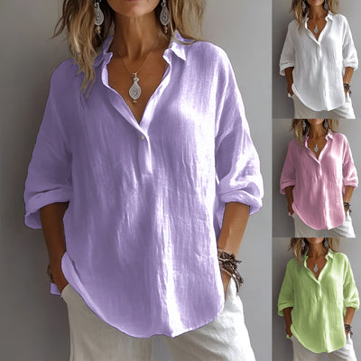 Margit™ | Elegant blus i luftig bomull – sval stil från morgon till kväll